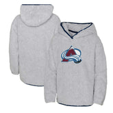 NHL Heather Gray Colorado Avalanche Girls Youth Ultimate Teddy Fleece Pullover Hoodie