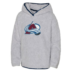 NHL Heather Gray Colorado Avalanche Girls Youth Ultimate Teddy Fleece Pullover Hoodie