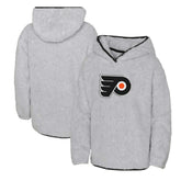 NHL Heather Gray Philadelphia Flyers Girls Youth Ultimate Teddy Fleece Pullover Hoodie