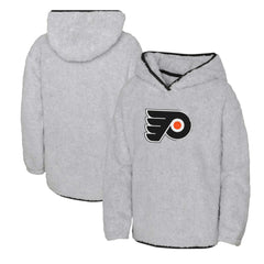 NHL Heather Gray Philadelphia Flyers Girls Youth Ultimate Teddy Fleece Pullover Hoodie