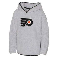 NHL Heather Gray Philadelphia Flyers Girls Youth Ultimate Teddy Fleece Pullover Hoodie