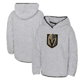 NHL Heather Gray Vegas Golden Knights Girls Youth Ultimate Teddy Fleece Pullover Hoodie