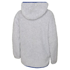 NHL Heather Gray New York Rangers Girls Youth Ultimate Teddy Fleece Pullover Hoodie