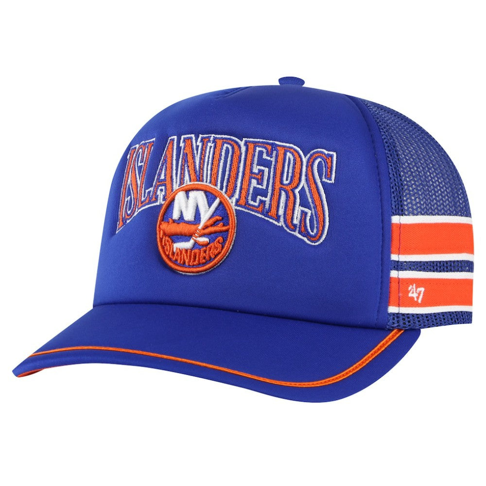 NHL Royal New York Islanders '47 Sideband Stripes Trucker Snapback Hat