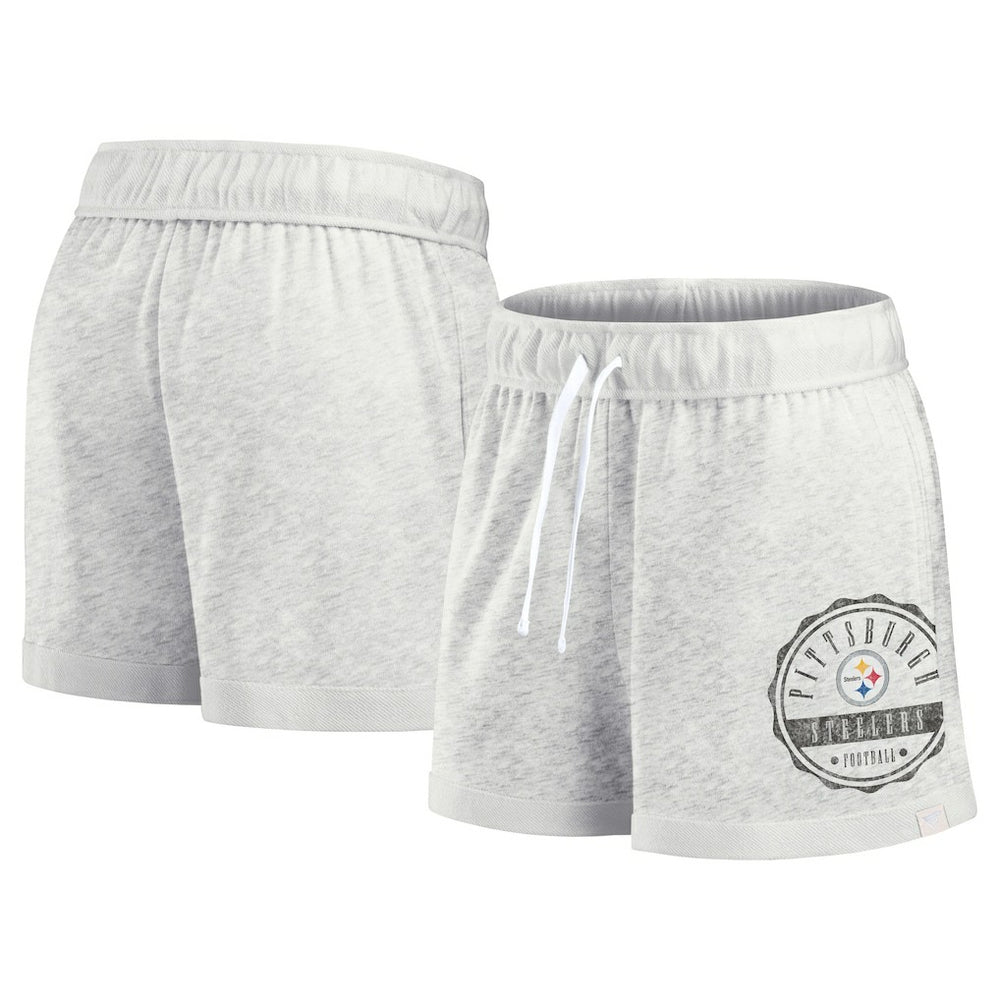 Women's Vintage Badge Shorts - Pittsburgh Steelers