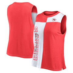 Women's Script Color Block Tank Top - Kansas City Chiefs