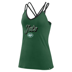 Women's Go For It Strappy Crossback Tank Top - New York Jets