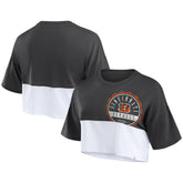 Women's Boxy Color Split Cropped T-Shirt - Cincinnati Bengals