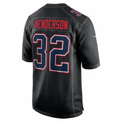 TreVeyon Henderson Super Bowl LX Patch Carbon Fashion Game Jersey - New England Patriots