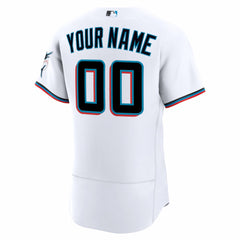 MLB Miami Marlins Nike Home Authentic Custom Jersey