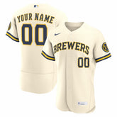 MLB Milwaukee Brewers Nike Home Authentic Custom Jersey