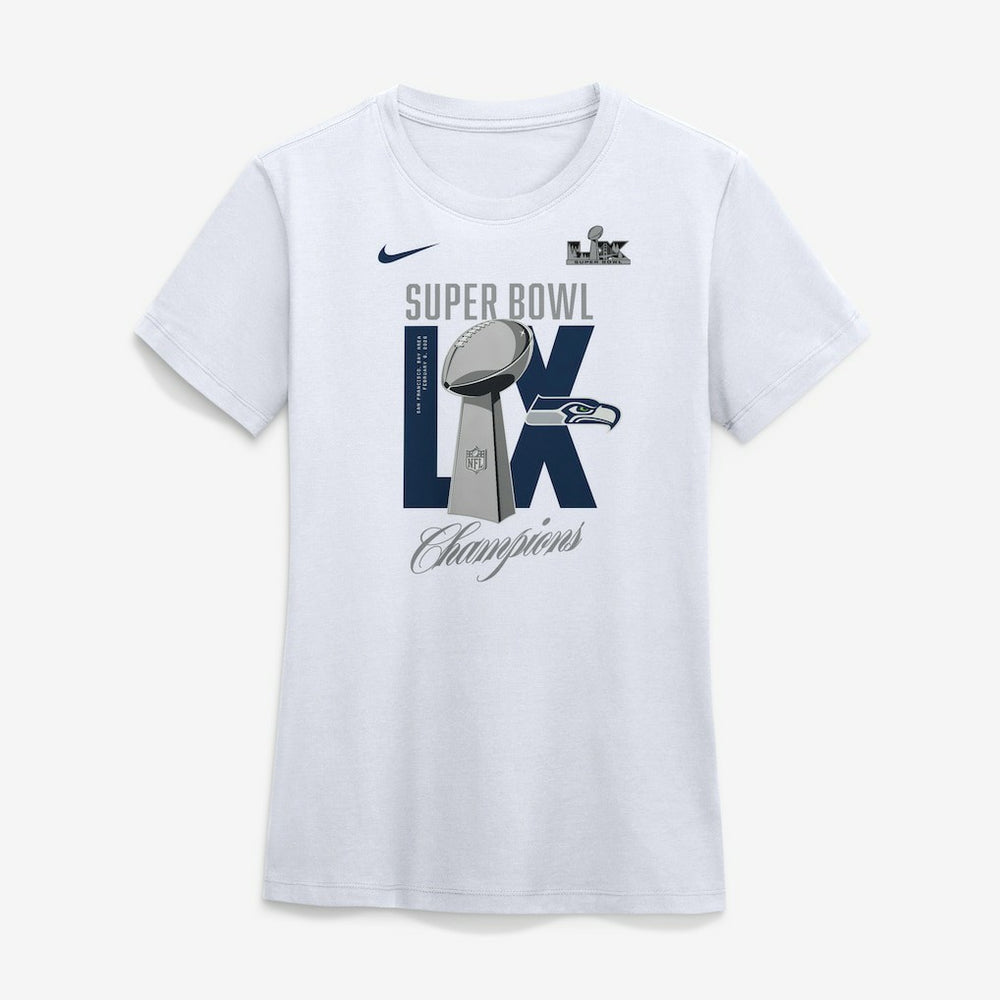 Women's Super Bowl LX Champions Lombardi Trophy T-Shirt - Seattle Seahawks