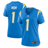 Number 1 Mom Women's Game Jersey - Los Angeles Chargers