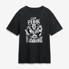 NHL Black CM Punk x Chicago Blackhawks Fanatics T-Shirt