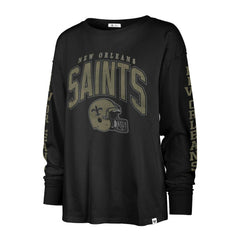 '47 Women's Tom Cat Lightweight Long Sleeve T-Shirt - New Orleans Saints