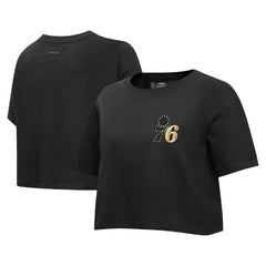 NBA Philadelphia 76ers Pro Standard Women's Holiday Glam Boxy T-Shirt