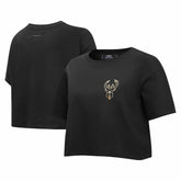 NBA Milwaukee Bucks Pro Standard Women's Holiday Glam Boxy T-Shirt