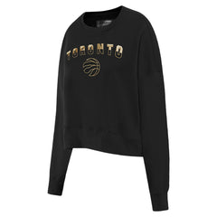 NBA Toronto Raptors Pro Standard Women's Glam Cropped Pullover Sweatshirt - Black on sale