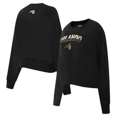 NBA Orlando Magic Pro Standard Women's Glam Cropped Pullover Sweatshirt - Black cheap