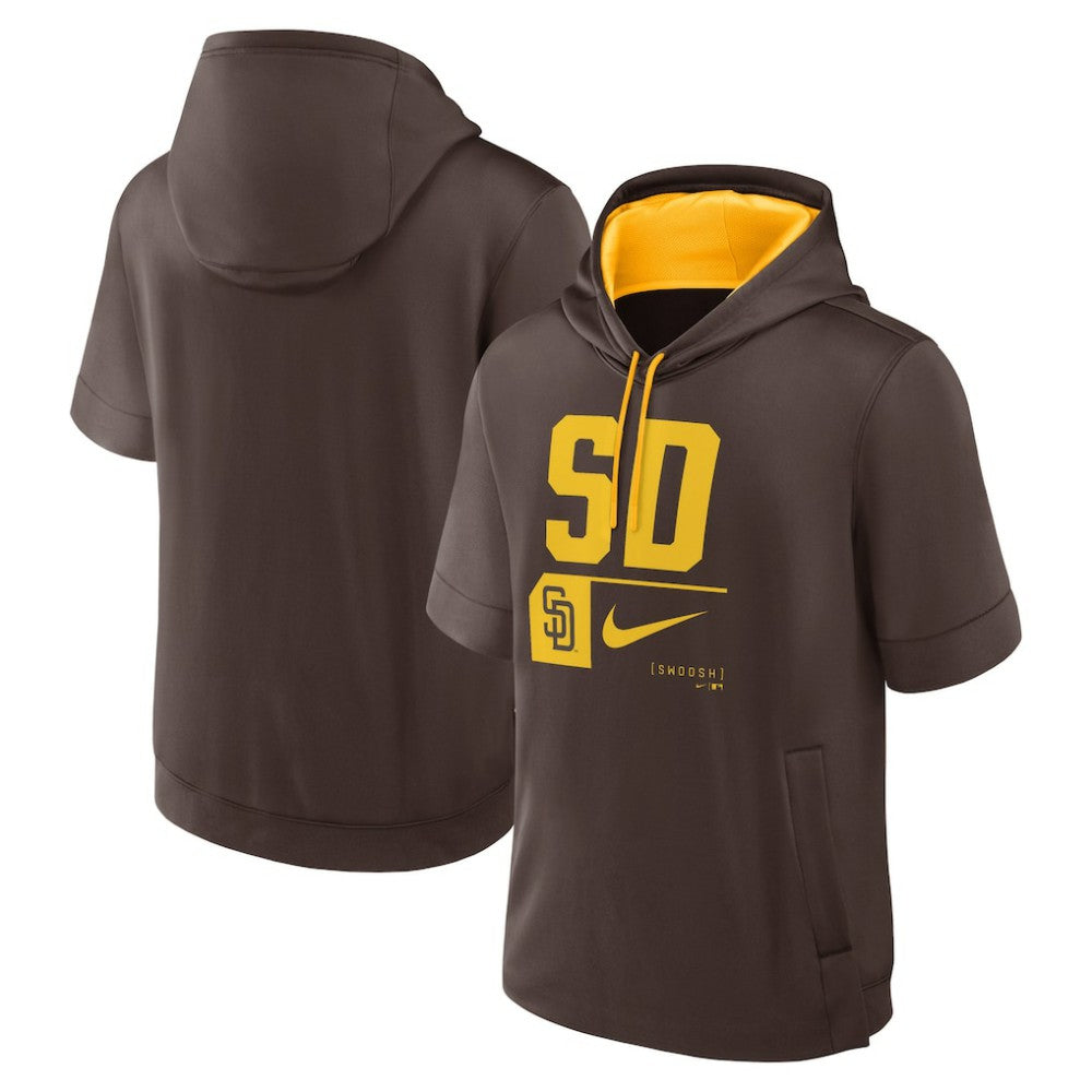 MLB San Diego Padres Nike Tri Code Lockup Short Sleeve Pullover Hoodie