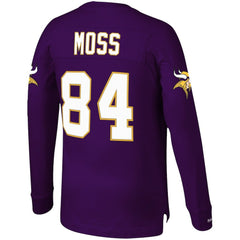 Randy Moss Big & Tall Retired Player Name & Number Long Sleeve Top - Minnesota Vikings