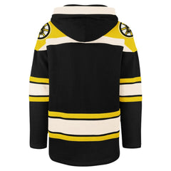 NHL Black Boston Bruins '47 100th Anniversary Superior Lacer Pullover Hoodie