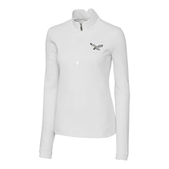 Cutter & Buck Women's Gridiron Classics Logo DryTec Traverse Stretch Quarter-Zip Pullover Top - Philadelphia Eagles
