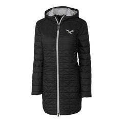 Cutter & Buck Women's Gridiron Classics Logo Rainier Primaloft Eco Insulated Hooded Long Coat - Philadelphia Eagles
