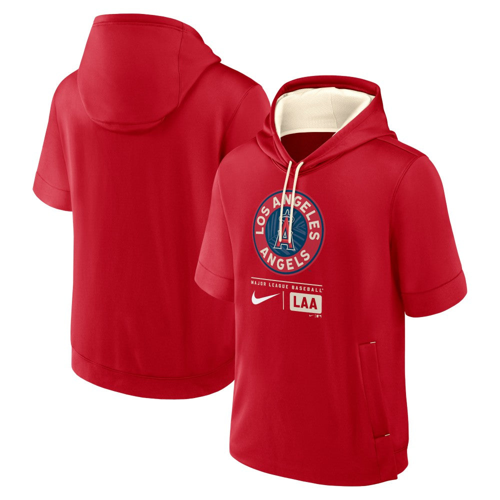 MLB Los Angeles Angels Nike City Connect Color Block Short Sleeve Pullover Hoodie