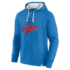 MLB Fanatics Chicago Cubs Royal Plan for Adversity Henley Fleece Pullover Hoodie
