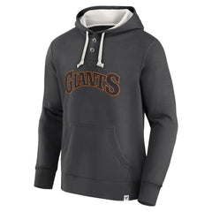 MLB Fanatics San Francisco Giants Black Plan for Adversity Henley Fleece Pullover Hoodie