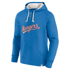 MLB Fanatics Texas Rangers Royal Plan for Adversity Henley Fleece Pullover Hoodie