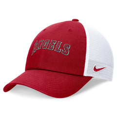 MLB Los Angeles Angels Nike Wordmark Adjustable Trucker Hat
