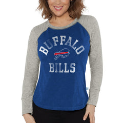 G-III 4Her by Carl Banks Women's Waffle Knit Raglan Long Sleeve T-Shirt - Buffalo Bills
