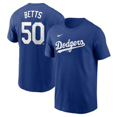 MLB Mookie Betts Los Angeles Dodgers Nike Fuse Name & Number T-Shirt