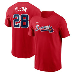 MLB Matt Olson Atlanta Braves Nike Fuse Name & Number T-Shirt