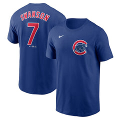 MLB Dansby Swanson Chicago Cubs Nike Fuse Name & Number T-Shirt