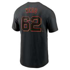 MLB Logan Webb San Francisco Giants Nike Fuse Name & Number T-Shirt