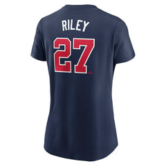 MLB Austin Riley Atlanta Braves Nike Women's Cooperstown Collection Fuse Name & Number T-Shirt