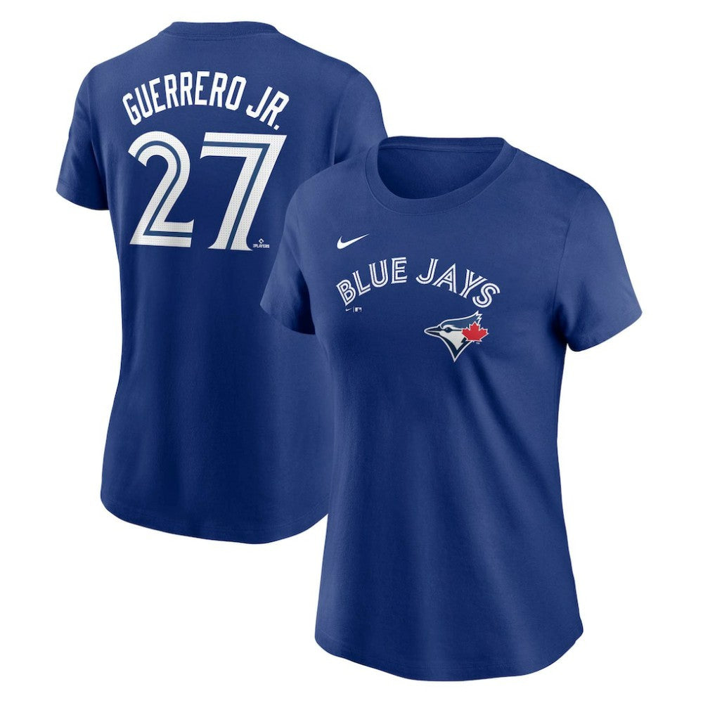 MLB Vladimir Guerrero Jr. Toronto Blue Jays Nike Women's Cooperstown Collection Fuse Name & Number T-Shirt