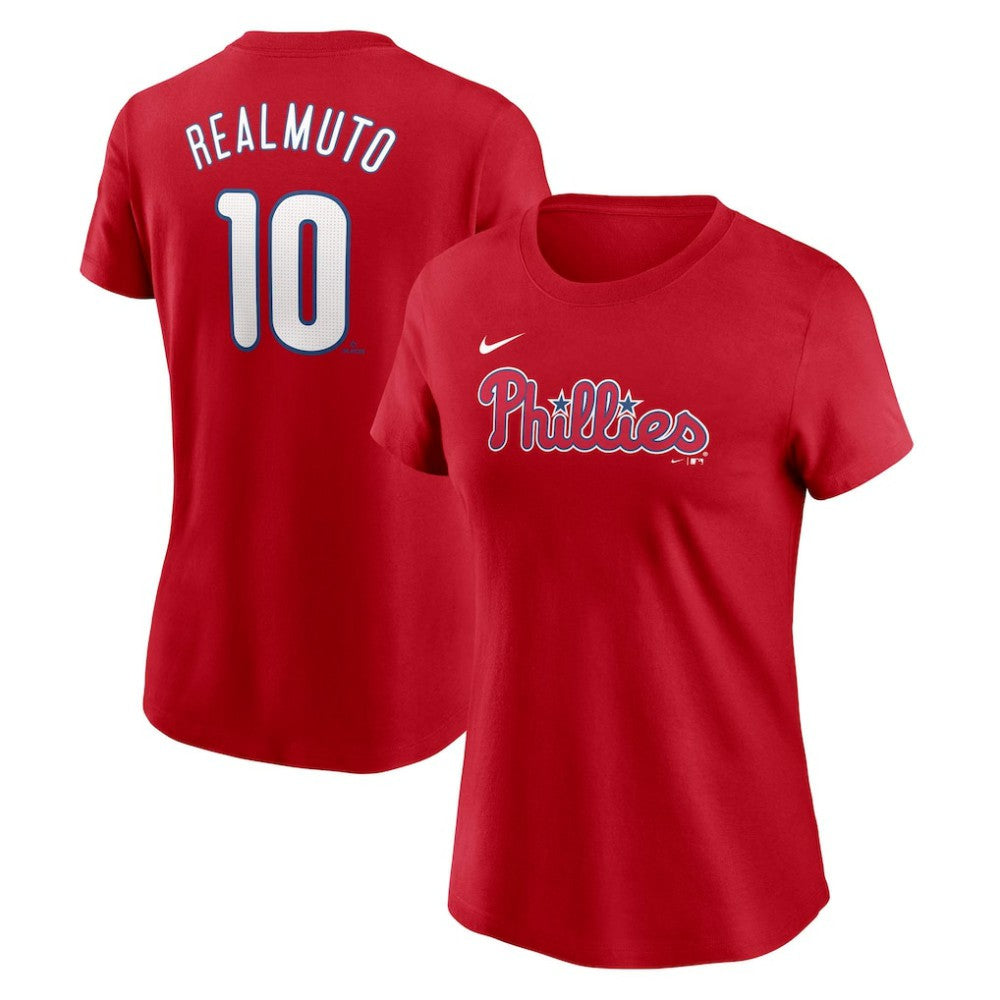 MLB J.T. Realmuto Philadelphia Phillies Nike Women's Cooperstown Collection Fuse Name & Number T-Shirt