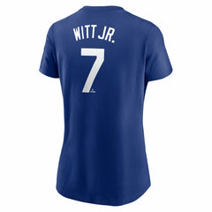 MLB Bobby Witt Jr. Kansas City Royals Nike Women's Cooperstown Collection Fuse Name & Number T-Shirt