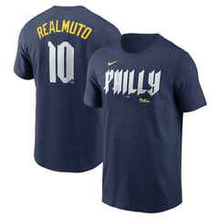 MLB J.T. Realmuto Philadelphia Phillies Nike 2024 City Connect Fuse Player Name & Number T-Shirt