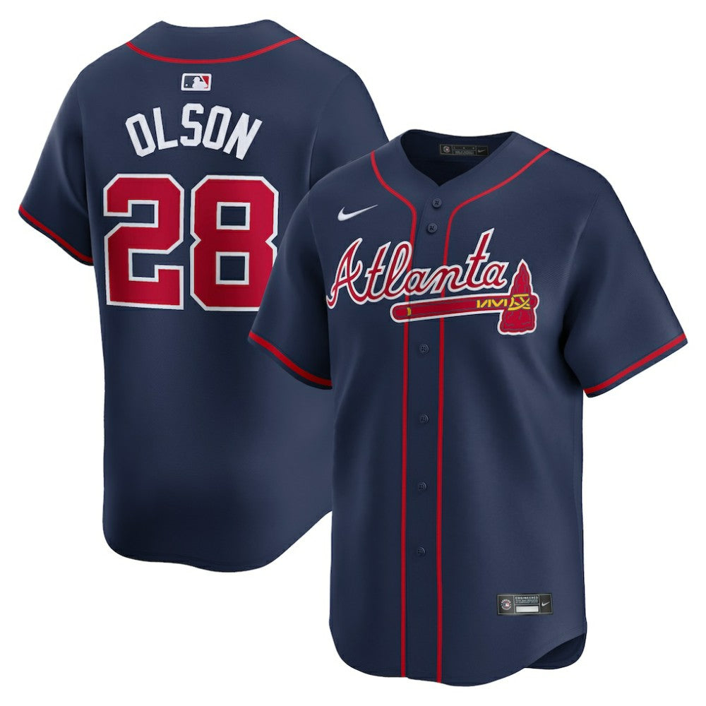 MLB Matt Olson Atlanta Braves Nike Alternate Limited Player Jersey – Navy