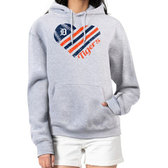 MLB Detroit Tigers G-III 4Her by Carl Banks Women's Heart Fleece Pullover Hoodie