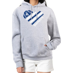 MLB Los Angeles Dodgers G-III 4Her by Carl Banks Women's Heart Fleece Pullover Hoodie