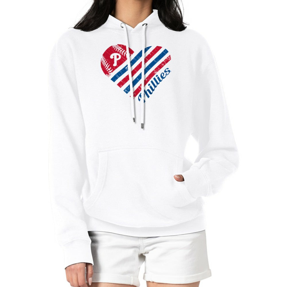 MLB Philadelphia Phillies G-III 4Her by Carl Banks Women's Heart Fleece Pullover Hoodie