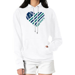 MLB Seattle Mariners G-III 4Her by Carl Banks Women's Heart Fleece Pullover Hoodie