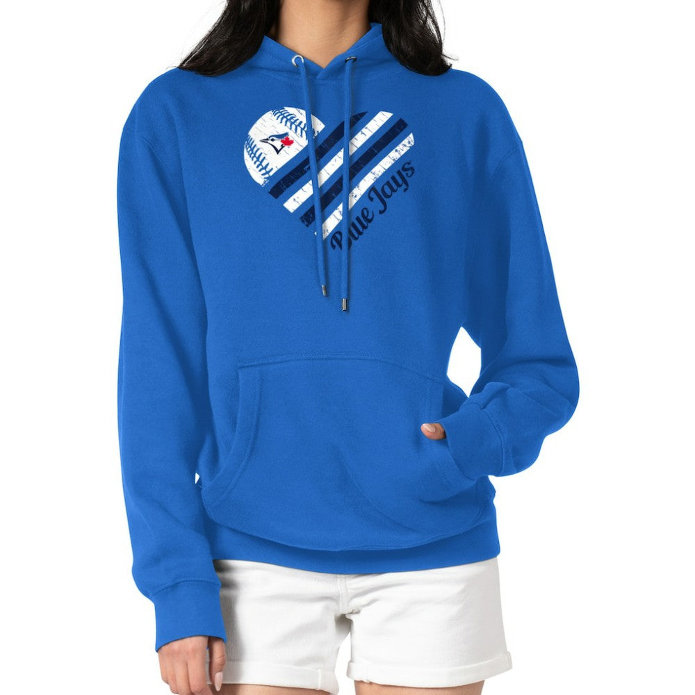 MLB Toronto Blue Jays G-III 4Her by Carl Banks Women's Heart Fleece Pullover Hoodie