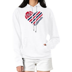 MLB Washington Nationals G-III 4Her by Carl Banks Women's Heart Fleece Pullover Hoodie